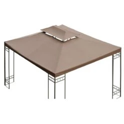 Outsunny Techo De Repuesto 4x3 M Para Cenador De Jardín 2 Niveles Transpirable Con 10 Orificios De Drenaje Cubierta De Repuesto De Gazebo Pabellón Exterior Marrón -OUTSUNNY TIENDA d4d8eb05f30a7e41d2d50c20b571ee560339e650 4a495b4c035d4879a068adc9d98817ba