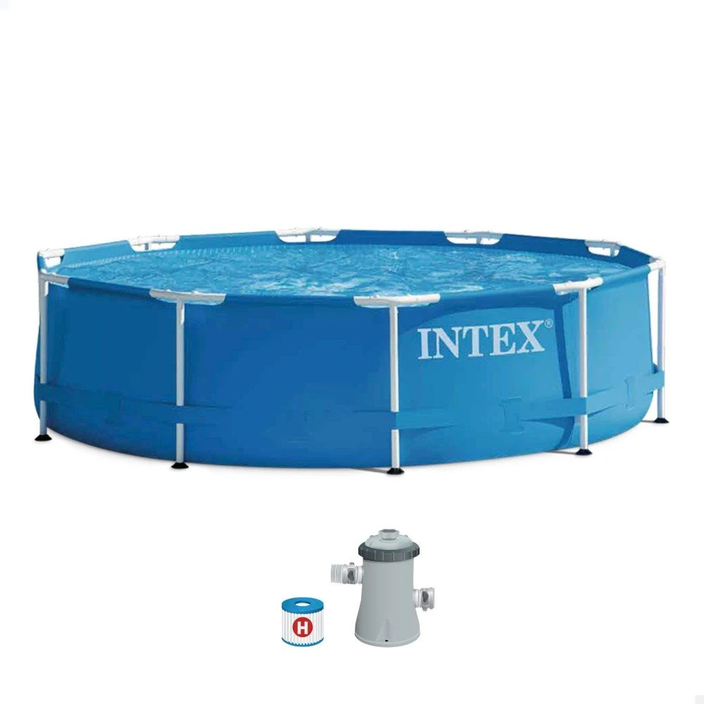 Piscina Redonda Metal Frame Intex 305x76 Cm 4485 Litros + Depuradora 3 Piscina Redonda Metal Frame Intex 305x76 Cm 4485 Litros + Depuradora
