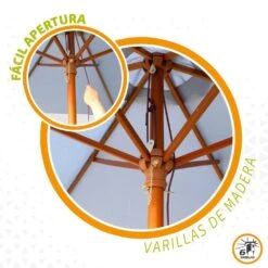 Parasol Hexagonal 300 Cm Color Antracita Mástil Madera Aktive Garden -OUTSUNNY TIENDA d723848da1369b3f0512e58188292d4db8ebc4fd 8d4729ae6b854d3bb3d9c838785e7806