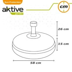 Base Para Sombrilla Circular Antracita 41-51 Mm Aktive -OUTSUNNY TIENDA d744f41ac84fe1003ac45c4986a280bf7a963e0a d5a5997dca6d405b8e5597ebb31f206b