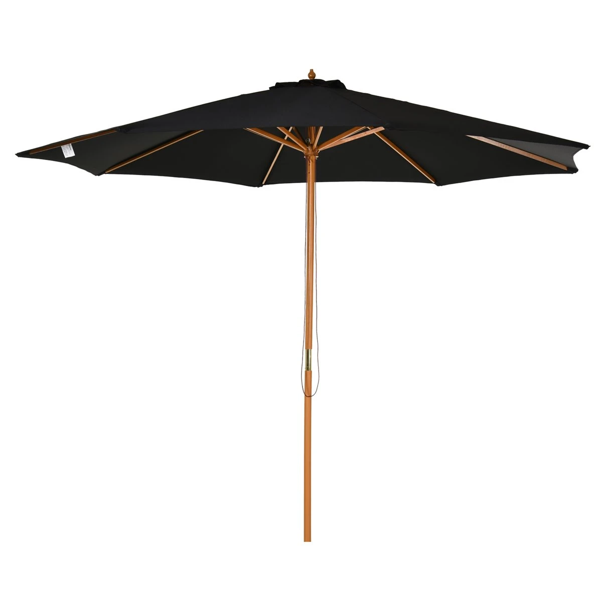 Outsunny Sombrilla Parasol De Jardín Ø300x250 Cm Con Sistema De Pestillo De Fijación Techo Ventilado Y Poste Desmontable De Madera Para Terraza Patio Exterior Negro 3 Outsunny Sombrilla Parasol De Jardín Ø300x250 Cm Con Sistema De Pestillo De Fijación Techo Ventilado Y Poste Desmontable De Madera Para Terraza Patio Exterior Negro