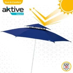 Sombrilla Octogonal 280 Cm Doble Techo Y Protección UV35 + Aktive Beach -OUTSUNNY TIENDA d8b4dc1b41b316bb8f1b871c25f3aa2da5c0dfa4 b468cdd242724ba09165e8235b26e636