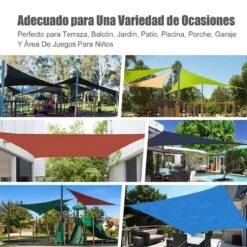 Outsunny Toldo Vela Color Arena Sombrilla Parasol Triangulo Tela De Poliéster Jardin Playa Camping Sombra (varios Colores Y Medidas), Medida 3x3x3 Metros, Color Arena -OUTSUNNY TIENDA d93d1b503179789681b6bcb88c6aa956985762ca a3737ed33f8e45148ad347db4ab046e9