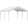 Outsunny Carpa Garaje Para Coche 4x4 M Cochera Portátil Impermeable Pabellón Gazebo De Jardín Patio Exterior Con Accesorios Para Eventos Fiestas Metal Galvanizado Blanco -OUTSUNNY TIENDA dc43e14fffca1c88f8d9b3196cbf1d72ef15d0d1 c795b7fee06e4e8c9977f2fda2932a30