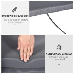 Outsunny Juego De 2 Cojines Para Balancín Cojines De Repuesto Para Columpio 162x47x7 Cm Cojín De Asiento Y Respaldo De 3 Plazas Para Jardín Terraza Balcón Patio Gris 15 Outsunny Juego De 2 Cojines Para Balancín Cojines De Repuesto Para Columpio 162x47x7 Cm Cojín De Asiento Y Respaldo De 3 Plazas Para Jardín Terraza Balcón Patio Gris -OUTSUNNY TIENDA df47b59ebee9bb000c5dadc4fdf03a7f28a04d91 bb42d8214a6c445692b0588362c400fb