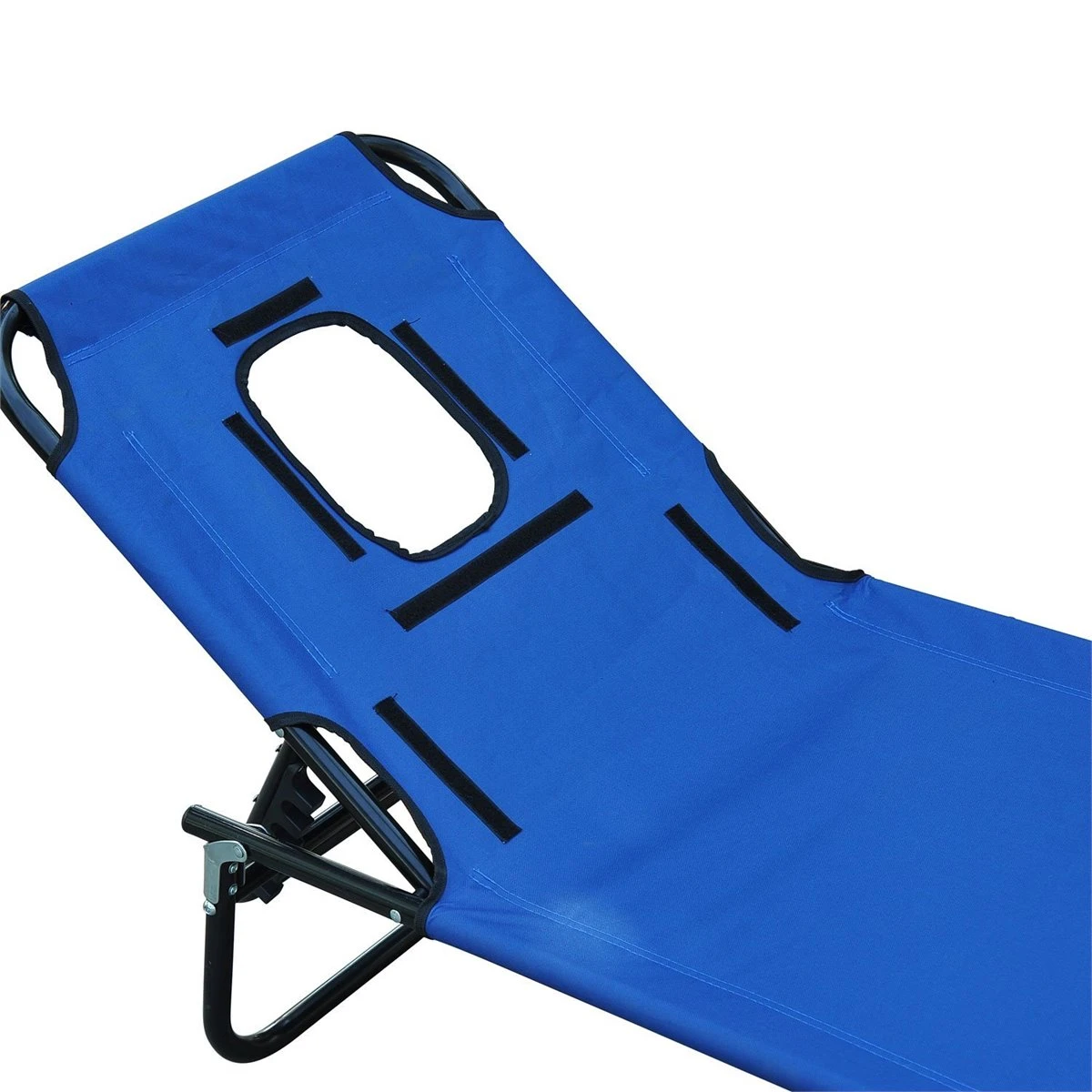 Outsunny Tumbona Plegable Con Respaldo Ajustable En 4 Posiciones Tumbona De Jardín Con Almohada Marco De Acero Y Tela Oxford Para Camping Playa Terraza 190x56x28 Cm Azul 8 Outsunny Tumbona Plegable Con Respaldo Ajustable En 4 Posiciones Tumbona De Jardín Con Almohada Marco De Acero Y Tela Oxford Para Camping Playa Terraza 190x56x28 Cm Azul - Imagen 6