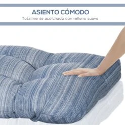 Outsunny Cojín Para Banco De 2 Plazas 110x48x8 Cm Cojín Rectangular Para Interiores Y Exteriores Lavable Con 8 Puntadas Y Asiento Cómodo Para Sillas Sofás Azul -OUTSUNNY TIENDA e161772d5fd32191504716c5f5af540ee60abd47 bde37e8e03e94843b2beec8996baf400