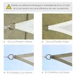 Outsunny Toldo Vela Color Crema Sombrilla Parasol Triangulo Tela De Poliéster Jardin Playa Camping Sombra (varios Colores Y Medidas), Medida 3x3x3 Metros, Color Crema -OUTSUNNY TIENDA e321cd5c37aef06a6ddae83716137d2abb3d4d82 959e61ff541e4d05b15f1230c51d5f0f
