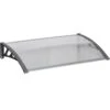 Outsunny Tejadillo De Protección 110x60 Cm Marquesina Exterior Para Puertas Y Ventanas Contra Sol Y Lluvia Con Soporte De PP Policarbonato Transparente -OUTSUNNY TIENDA e36825df6a20f667f786e9fc696ea35fa092e846 55861fcc3c534fa7aba68e5a657b58c2