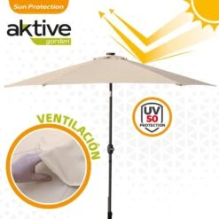 Sombrilla Para Jardín Hexagonal 18 Luces LED Inclinable Aktive -OUTSUNNY TIENDA e3b04c26d7ef2496cc6074900578226b15415ce2 23db3335215941eda5cb3ba23520f9b6