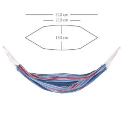 Outsunny Hamaca De Algodón Para Jardín 210x150 Cm Hamaca Colgante Portátil Carga Máx. 180 Kg Para Acampar Piscina Camping Rayas Azul Y Rojo -OUTSUNNY TIENDA e58c089a5b29130d64ec84d8506c9f159fa4a343 159f8b179e704ed6933f4e3e86f49c45