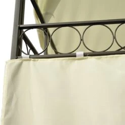 Outsunny Carpa 3x3m Con Techo Ventilador Postes De Acero Estable Para Exteriores Patio Jardín Pabellón Cenador Estructura Metálica Color Crema -OUTSUNNY TIENDA e707a7e54618310537a94d1c0e866bc5e2ed8a15 43fcfa05a3564f90bf0d2d199f6c850a