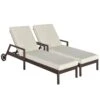 Outsunny Conjunto De 2 Tumbonas De Ratán De Jardín Con Cojines Acolchados Respaldo Ajustable En 5 Posiciones 2 Ruedas Y Tela Extraíble Lavable 67x196x51 Cm Crema -OUTSUNNY TIENDA e7421f2dff4ea029b03fc2254fcd04cbd8889e42 9716b7d2ba3a4cbca04c99e5b61954df
