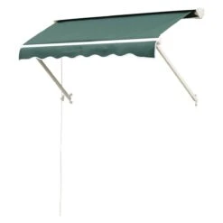 Outsunny Toldo De Ventana Toldo Manual De Aluminio Retráctil Para Exterior Toldo De Balcón Ángulo Ajustable Impermeable Tela De Poliéster 180x70cm Verde -OUTSUNNY TIENDA e80251ee71ad53be64a19047d4fce7b87119b79b aab0d632fcc64079b38df7fff20c39e0