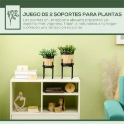 Outsunny Juego De 2 Soportes Para Plantas De Metal Cubierta De Totora Soportes Para Macetas Maceteros Redondos Para Salón Cocina Dormitorio Ø16x30 Cm Y Ø14x25,5 Cm Negro 14 Outsunny Juego De 2 Soportes Para Plantas De Metal Cubierta De Totora Soportes Para Macetas Maceteros Redondos Para Salón Cocina Dormitorio Ø16x30 Cm Y Ø14x25,5 Cm Negro -OUTSUNNY TIENDA e87408335509d60fbda41b7b93810d713c3aa2b2 9c19adac680b4e97bfa4bdefc3f8447b