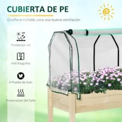 Outsunny Huerto Urbano Elevado De Madera 121x55x117 Cm Con Cubierta De Protección Mesa De Jardinera Para Cultivo Flores Vegetales En Jardín Terraza Color Natural 14 Outsunny Huerto Urbano Elevado De Madera 121x55x117 Cm Con Cubierta De Protección Mesa De Jardinera Para Cultivo Flores Vegetales En Jardín Terraza Color Natural -OUTSUNNY TIENDA e99b3cfc5a329f541dd0592f1c7dc38bf60fe9c0 3b3f691109f641f2b3f620df9262d99e