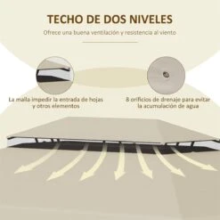 Outsunny Techo De Repuesto Para Cenador Con Doble Techo 3,9x2,9 M Cubierta De Repuesto Para Pabellón Gazebo Exterior Con 8 Orificios De Drenaje Beige 15 Outsunny Techo De Repuesto Para Cenador Con Doble Techo 3,9x2,9 M Cubierta De Repuesto Para Pabellón Gazebo Exterior Con 8 Orificios De Drenaje Beige -OUTSUNNY TIENDA e9fa458a0663706a0e9a41a1197e6cbcb3e3003a 68d5cfc67d9143f4a0ba694a5056cb04