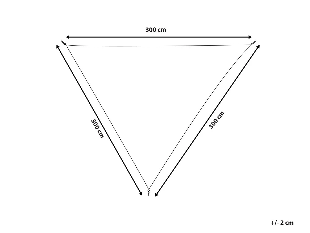 Toldo Vela Triangular De Poliéster Gris 300 X 300 Cm LUKKA 5 Toldo Vela Triangular De Poliéster Gris 300 X 300 Cm LUKKA - Imagen 3