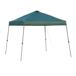 Outsunny Cenador Plegable 3x3m Portátil De Jardín Con Bolsa De Transporte Con Ruedas Acero Para Exterior Fiestas Camping Verde