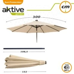Sombrilla Para Jardín Octogonal 32 Luces LED Inclinable Aktive -OUTSUNNY TIENDA ebab189aa7603621e35278bd0d60a3f1e9cfad46 0f0ed1aa1291492a9eb46cb35389e454