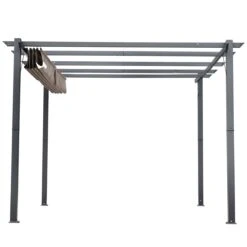 Outsunny Pérgola De Aluminio Gazebo Cenador 3x3m Para Jardín Patio O Terraza Con Techo Retráctil Tela Poliéster Resistente A Agua Y UV 16 Outsunny Pérgola De Aluminio Gazebo Cenador 3x3m Para Jardín Patio O Terraza Con Techo Retráctil Tela Poliéster Resistente A Agua Y UV -OUTSUNNY TIENDA ebc2058333a7ee7d7bdb260eed24c981e8b00316 b0cb75e24f6d4ff68bdfcf6192bd7e7a