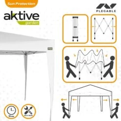 Cenador Plegable Blanco Poliéster UV50 300x300x240/250 Cm Aktive 11 Cenador Plegable Blanco Poliéster UV50 300x300x240/250 Cm Aktive -OUTSUNNY TIENDA edd46384f7c3e5b7ac39ded439d77d74f3055ead 7cd61803c92943e9991247f7b4e166f1