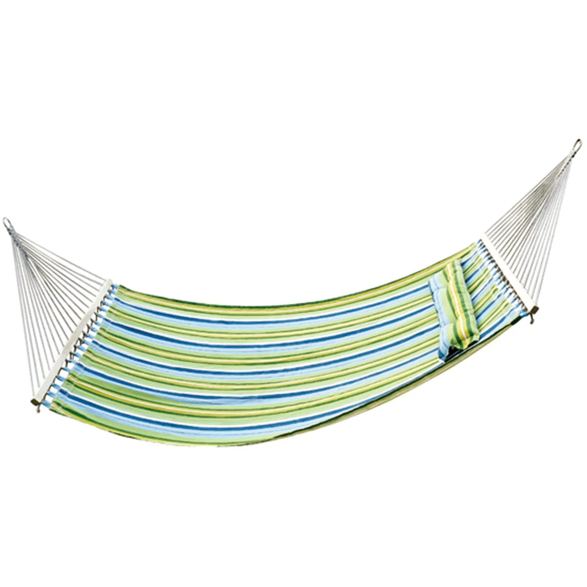 Outsunny Hamaca Colgante De Jardín Para 2 Personas Hamaca Ecológico Para Camping Con Almohada Carga De 180 Kg Rayas Azules Y Verdes 3,4x1,4m 3 Outsunny Hamaca Colgante De Jardín Para 2 Personas Hamaca Ecológico Para Camping Con Almohada Carga De 180 Kg Rayas Azules Y Verdes 3,4x1,4m