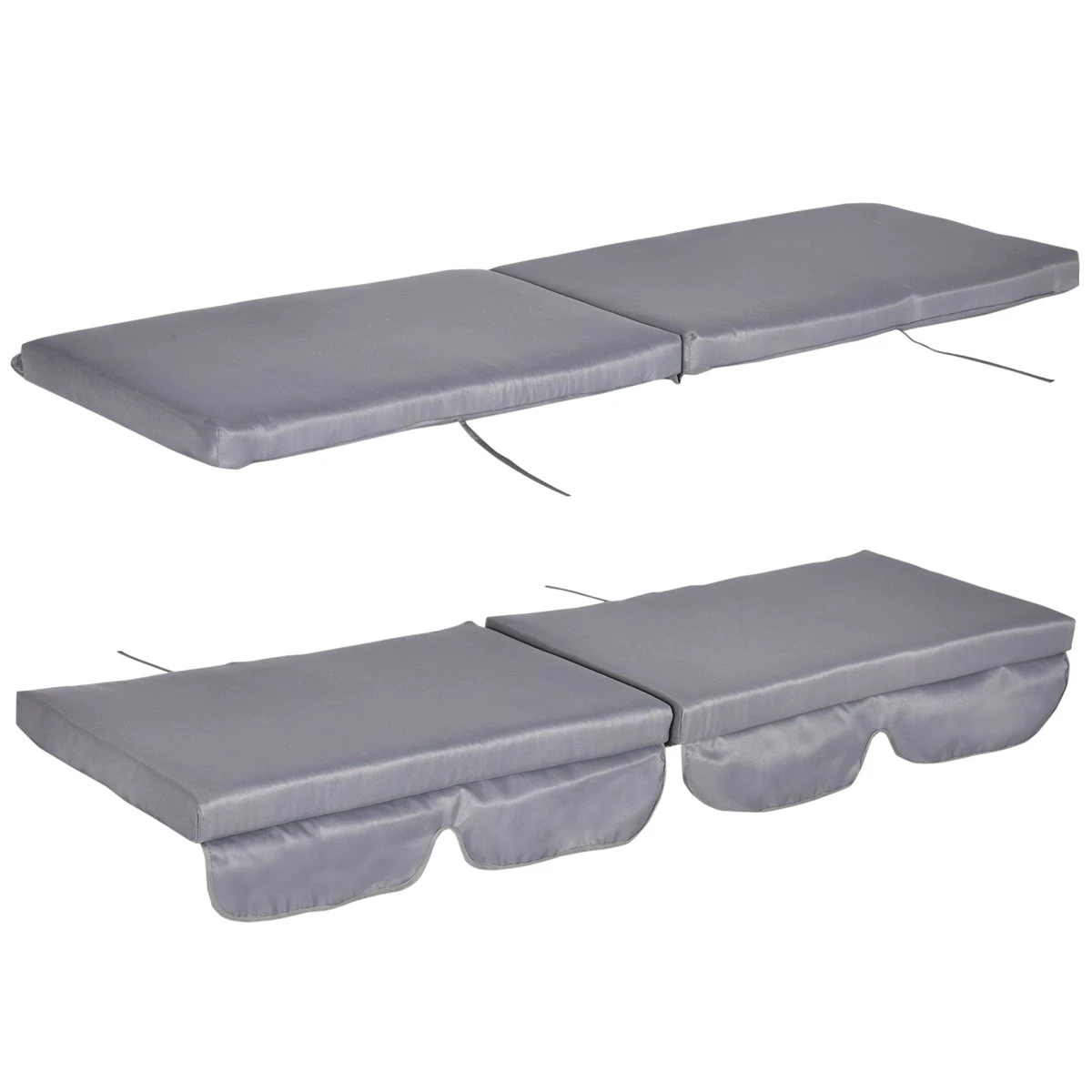 Outsunny Juego De 2 Cojines Para Balancín Cojines De Repuesto Para Columpio 162x47x7 Cm Cojín De Asiento Y Respaldo De 3 Plazas Para Jardín Terraza Balcón Patio Gris 3 Outsunny Juego De 2 Cojines Para Balancín Cojines De Repuesto Para Columpio 162x47x7 Cm Cojín De Asiento Y Respaldo De 3 Plazas Para Jardín Terraza Balcón Patio Gris