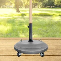 Acomoda Textil – Base De Sombrilla Ajustable Redonda 50 Cm ø Con Ruedas Para Jardín, Patio, Terraza. Soporte De Parasol 25 Kg Resistente, Manejable Con Doble Asa. (Redonda Con Ruedas 50 Cm ø) -OUTSUNNY TIENDA ef6b9808a3fa654ce98bdd8a5515fae2a725176b 0785f656bb8747a690df0e0c4a9b9df1