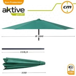 Parasol Hexagonal D300 Cm Color Verde Aktive Garden -OUTSUNNY TIENDA f1f216c826880b1a4557d4872891b9d0ba12aa22 d00bb30db80c46c8ac5225dfdcce6d55