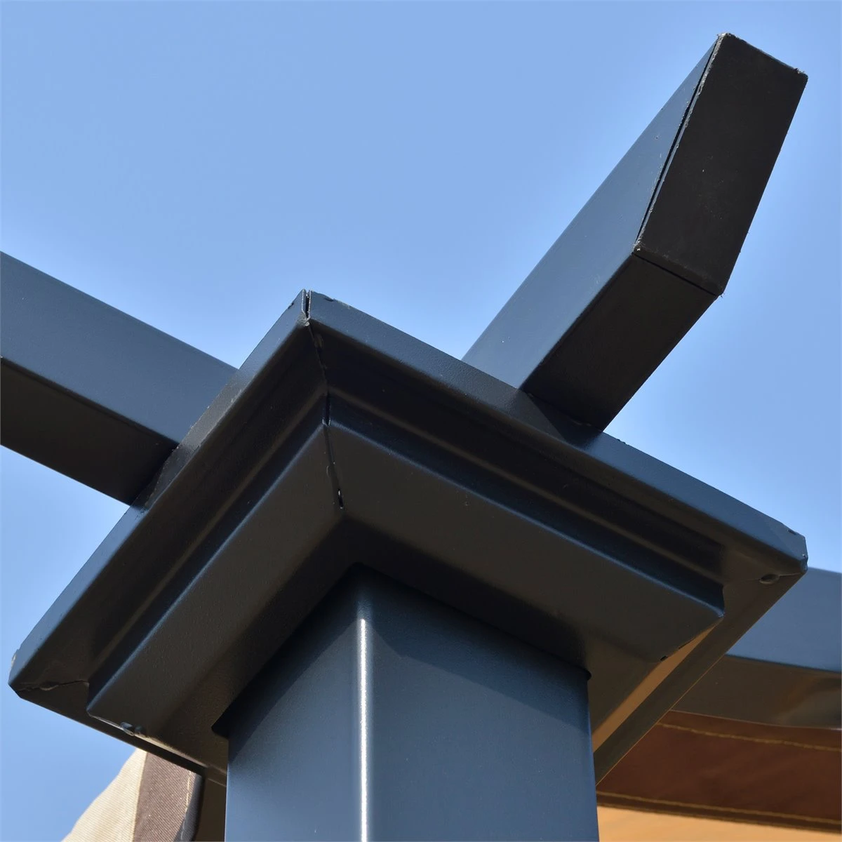 Outsunny Pérgola 3x2,5 M Cenador Con Techo Retráctil Para Jardín Patio Terraza Tela Poliéster Atornillados Resistente Protección De Rayos UV Beige 9 Outsunny Pérgola 3x2,5 M Cenador Con Techo Retráctil Para Jardín Patio Terraza Tela Poliéster Atornillados Resistente Protección De Rayos UV Beige - Imagen 7