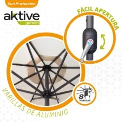 Sombrilla Para Jardín Octogonal 32 Luces LED Inclinable Aktive -OUTSUNNY TIENDA f4e993211eb1aab8cfb90df03e5ee94abb89f035 ae7a2da37c51408597aebfc2bcea1650