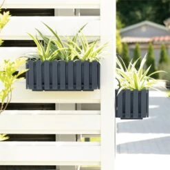 Prosperplast Jardinera Para Balcón BOARDEE FENCYCASE, Dimensiones (mm) 380x180x162, Color Blanco -OUTSUNNY TIENDA f5b4a76574472bb9011650dcbf71fbba90f49a21 a96f3f006a6349ffb72dce0fc5099d6c