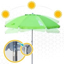 Sombrilla Playa Antiviento Ø200 Cm C/mástil Reclinable Y Protección UV50 Aktive -OUTSUNNY TIENDA f72665f9fd620103b1cf3f7f7729e1b990a479bc dc0926a34fc04f0e8bee91589dba2a6a