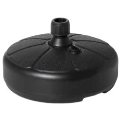 Outsunny Base De Sombrilla Rellenable De Agua 13 Kg O Arena 19 Kg Soporte De Parasol Redondo Apto Postes De Ø32-38 Mm Para Jardín Patio Terraza Ø38x21,5 Cm Negro
