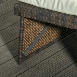 Outsunny Sofá De Ratán De 2 Plazas Con Mesitas Y Reposapiés De Almacenaje Tumbona De Jardín Con Respaldo Inclinable Y Cojines Gruesos Desenfundables 130x72x96 Cm Marrón Y Beige -OUTSUNNY TIENDA f9e11ea1c96288519f0c9ad68958905cf63f0bda 10012dfc886e4532b48dbb8d7d788098