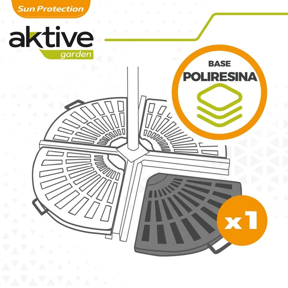 Base Para Sombrilla En Poliresina Aktive Garden Triangular 5 Base Para Sombrilla En Poliresina Aktive Garden Triangular - Imagen 3