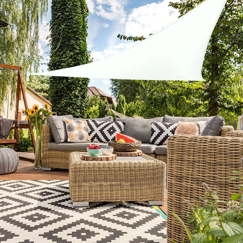 Toldo Poliéster Triangular Aktive Garden Color Blanco 4 Toldo Poliéster Triangular Aktive Garden Color Blanco - Imagen 2