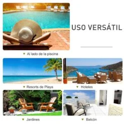 Outsunny Conjunto De Tumbona Exterior De Ratán 2 Plazas Con Cojines Acolchados Resistente Al Agua Con Respaldo Regulable De 5 Niveles Soporta 220 Kg 195x120x28 Cm Marrón -OUTSUNNY TIENDA fdd5bdd27eb4c665d3b0f80eb81dc1d8eadbfdd2 0aece69ffbc14729a7c660bef53442af