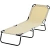 Outsunny Tumbona Plegable Reclinable Con Ángulo Ajustable De 5 Posiciones Para Jardín Exterior Piscina Terraza Camping Carga 120 Kg 190x56x28 Cm Beige -OUTSUNNY TIENDA feb55c7c2f63012638a39c4c537b434bc65704e5 04e5841a63e2490096234df52f5a0ed8