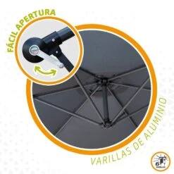 Parasol Excéntrico Banana 300 Cm Gris Mástil Aluminio Aktive Garden -OUTSUNNY TIENDA fecb4f24bbbef51c04e64285ac0d6b463413522c 0ec40ad7404a4806aec3ff114040cd08