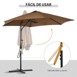 Outsunny Sombrilla Voladizo De Jardín Ø295x245 Cm Parasol Excéntrico Manivela Manual Con 6 Varillas De Metal Ventilación Y Base Cruzada Para Patio Terraza Exterior Marrón 14 Outsunny Sombrilla Voladizo De Jardín Ø295x245 Cm Parasol Excéntrico Manivela Manual Con 6 Varillas De Metal Ventilación Y Base Cruzada Para Patio Terraza Exterior Marrón -OUTSUNNY TIENDA ff1fff80aff775ae46a3cd30f568c9a9cba74042 2fbc298b98b141a8baacaaed4014b823