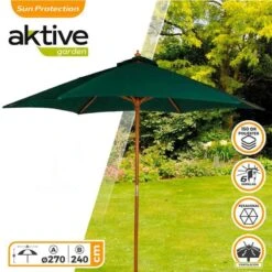 Sombrilla Aktive 270 X 240 X 270 Cm Ø 270 Cm Madera Verde 8 Sombrilla Aktive 270 X 240 X 270 Cm Ø 270 Cm Madera Verde -OUTSUNNY TIENDA ff35a99a1a730344fac45058100d102113f57477 44ec3f1104974dcd85a187e6905d027a